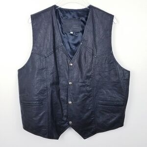 Branded Garments Leather Vest Camel Cigarettes Logo Black USA Vintage size XL